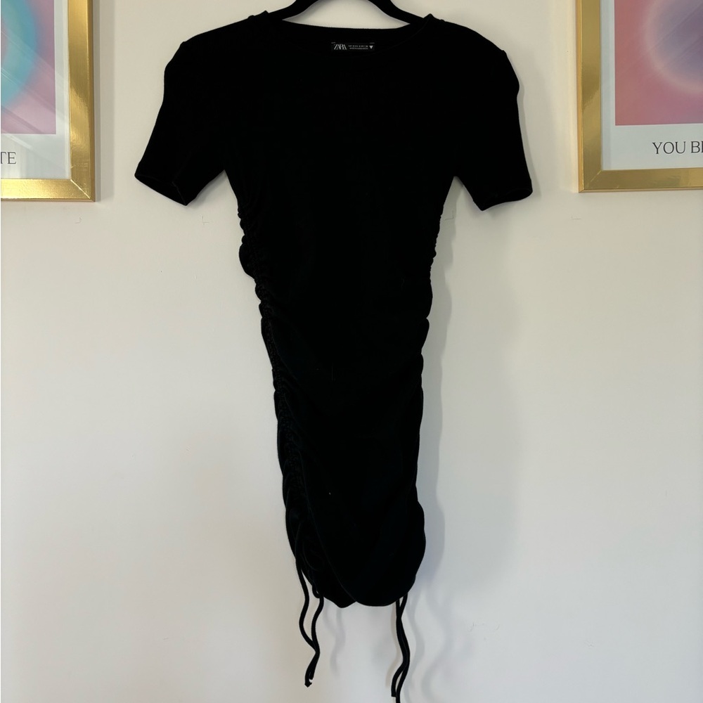 Zara ruched bodycon dress